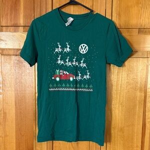 Green Volkswagen Christmas T-Shirt